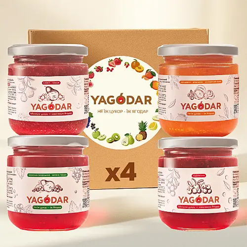 Набор джемов для сыра и вина YAGODAR Ассорти 4 шт (2229456548)