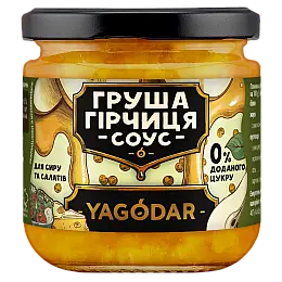 Соус для сиру та салату YAGODAR Груша та гірчиця 200 г (2386147570)