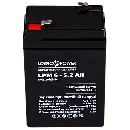 Акумулятор AGM LogicPower LPM 6-5.2 AH