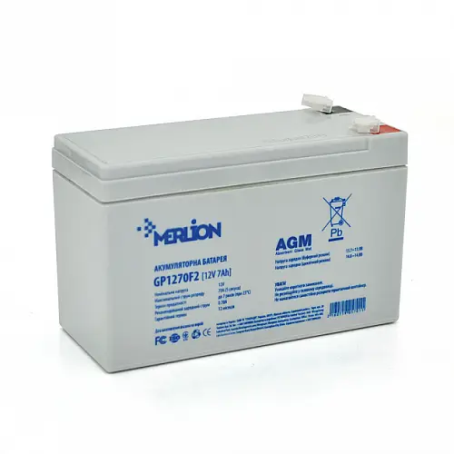 Акумуляторна батарея Merlion AGM GP1270F2 12V 7Ah