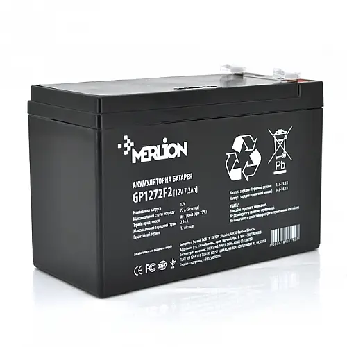 Акумуляторна батарея Merlion AGM GP1272F2B 12V 7.2Ah