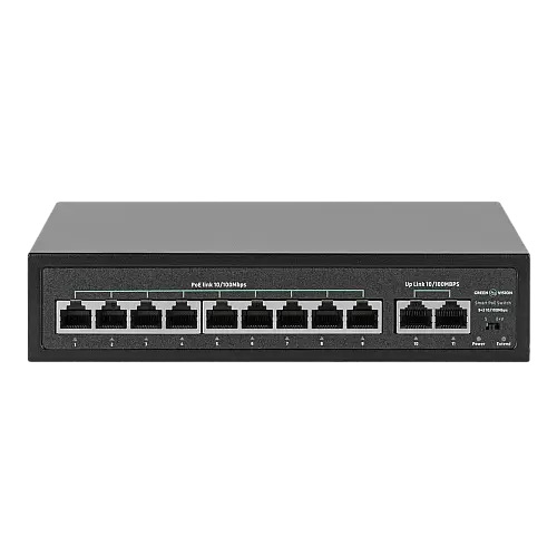 Комутатор мережевий POE GreenVision GV-016-D-09 2P