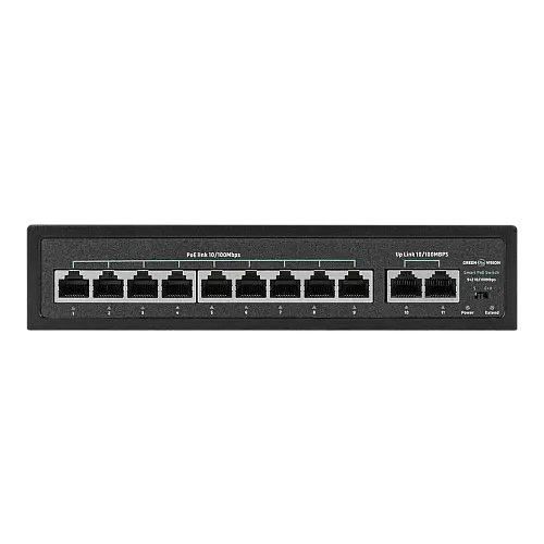 Комутатор мережевий POE GreenVision GV-016-D-09 2P