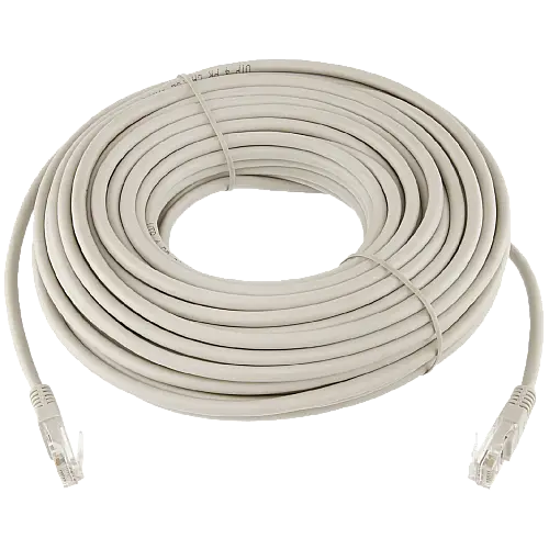 Патч-корд литой GreenVision UTP RJ45 5Е 20 м белий