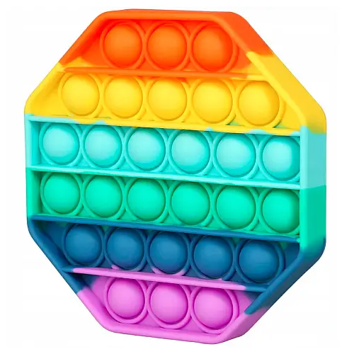 Игрушка антистресс VigohA Pop It сенсорная тактильная 8-миугольник Радуга