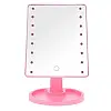 Настільне дзеркало з підсвічуванням HLV Large 16 LED Mirror 5308 Pink
