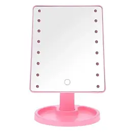 Настільне дзеркало з підсвічуванням HLV Large 16 LED Mirror 5308 Pink