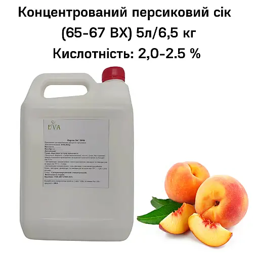 Концентрированный сок Eva Персиковый 5 л / 6,5 кг