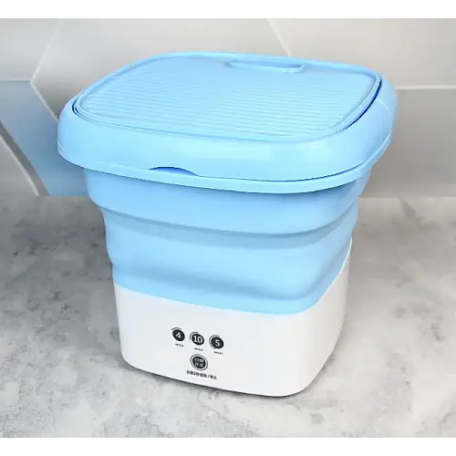 Технологічна розумна міні-пральна машина OPT-TOP Folding Washing Machine блакитна (1894522155)