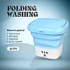 Переносная силиконовая стиральная машинка OPT-TOP Folding Washing Machine Голубая (1894523657)