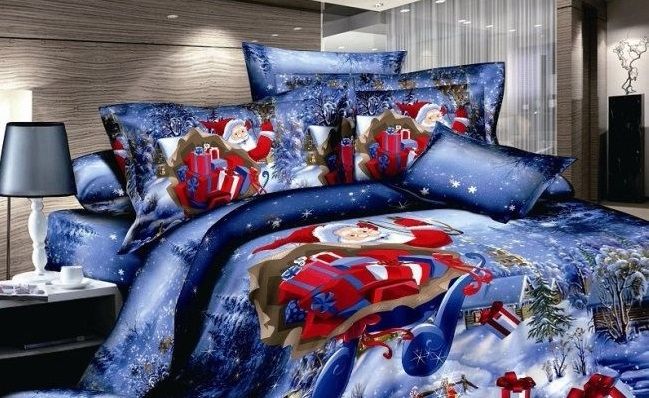 фото прикраса ліжка на Новий рік