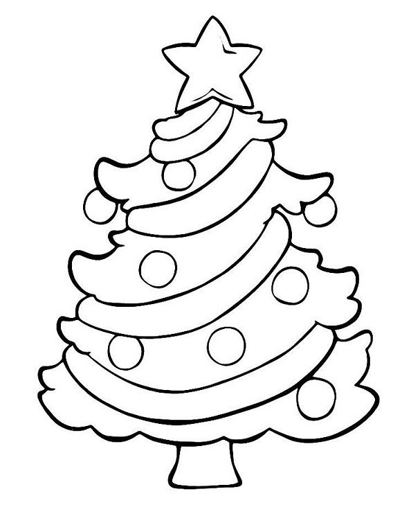 фотографія розмальовки новорічні ялинки