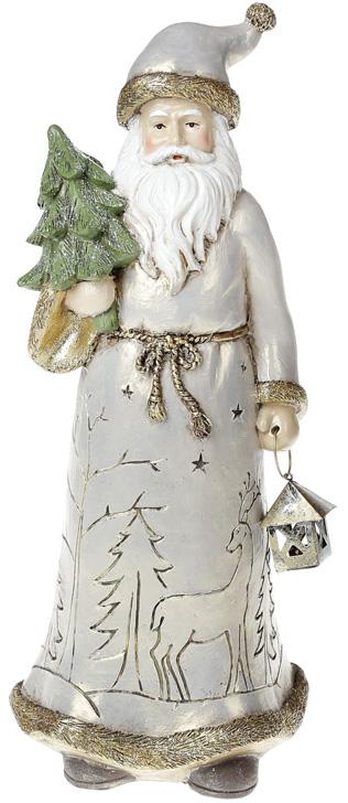 Статуэтка Santa с елкой 31.5 см, шампань Bona DP43011